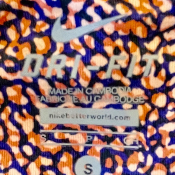 Nike Racer Dri-FIT Cropped Leggings Hyper Orange Reflective Silver - SMALL - Picture 4 of 5